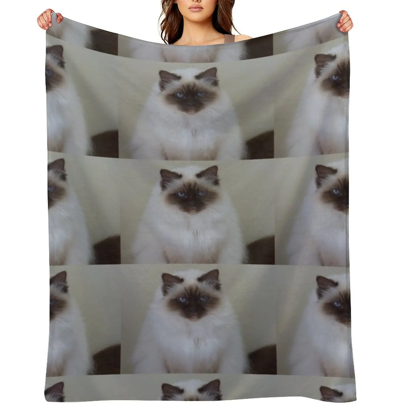 

Baby Blue Eyes Throw Blanket For Sofa Thin Baby Furrys Blankets