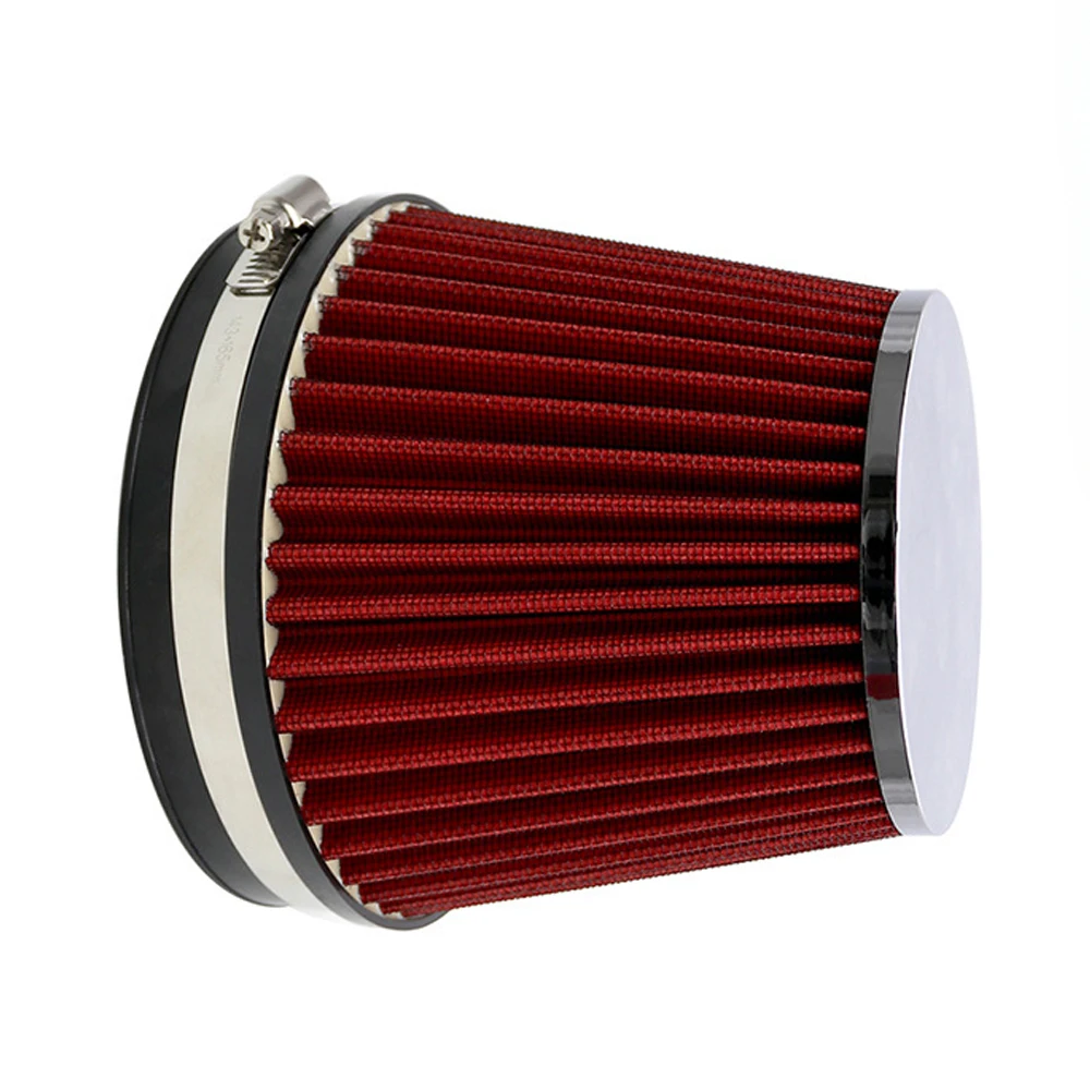 Stożkowy filtr powietrza 152mm/6 cali włóknina czerwony filtr stożkowy zimne powietrze — zdjęcie 7