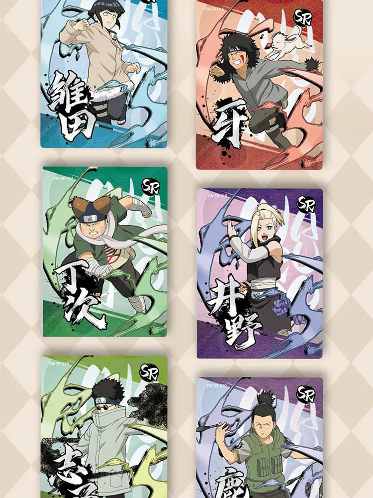 New Naruto Card Japanese Anime Collection Card Doujin Badge Crystal Bricks Booster Box Kids Toy Birthday Party Gifts