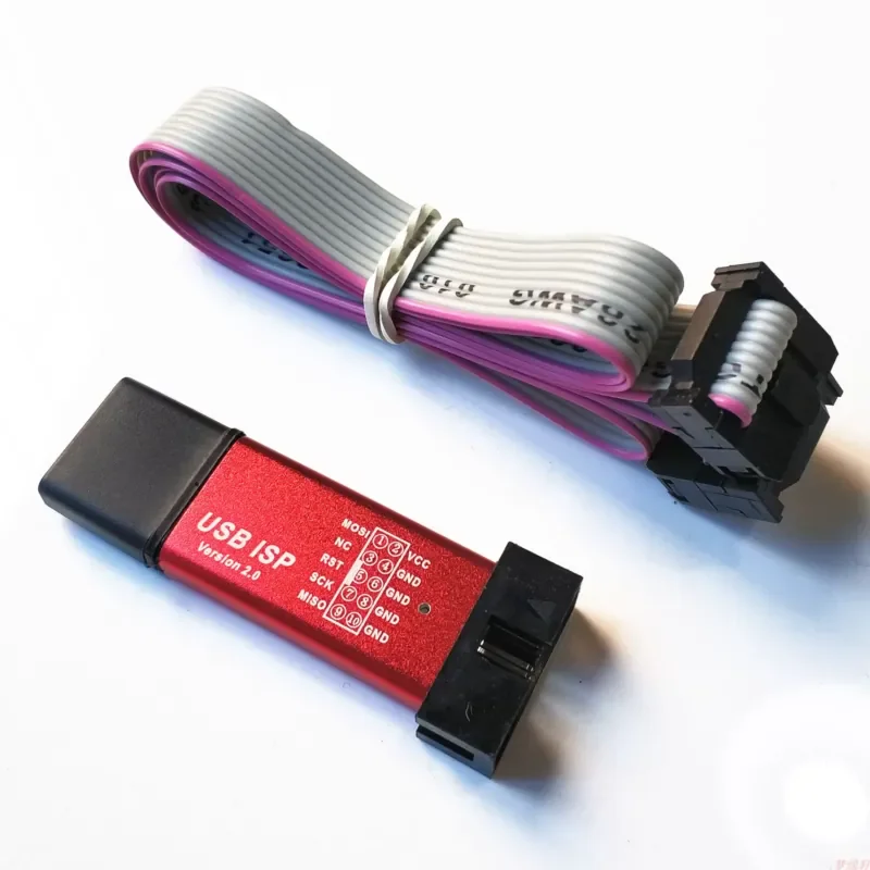Drive-free USBisp Programmer Burner With Housing 51 AVR MCU Isp Download Cable USBasp