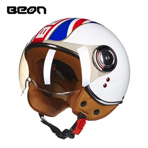 BEON 110B Abdeckung Open Face Motorradhelm BEON Moto Vintage Retro Jet Halb 8 Hauptverkaufs -Vintage -Helm - №3