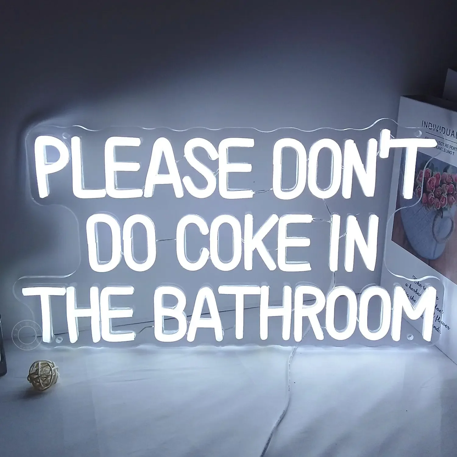 

Please Don't Do Coke In The BathRoom Neon Led Sign Wall hanging Room Decor Neon Lights USB Bar Restaurant Party Decoration Signs