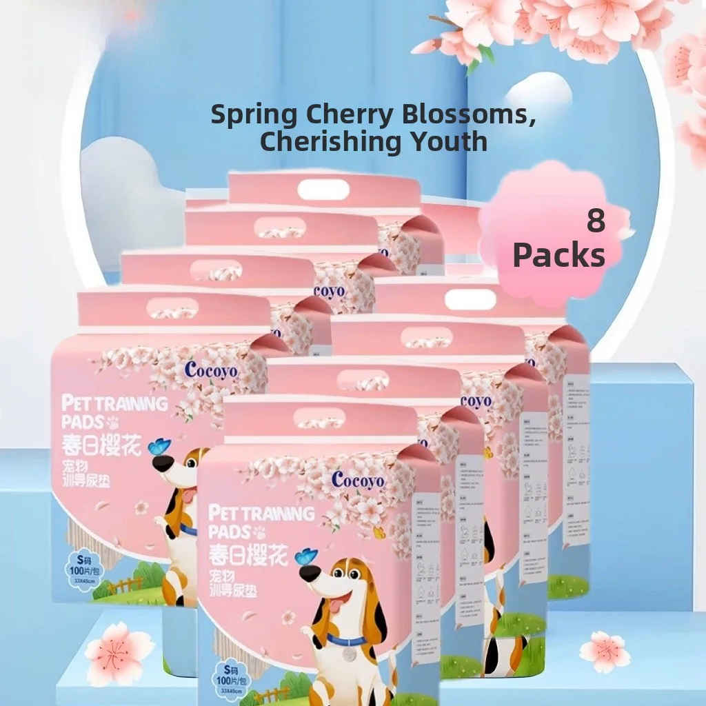 

Впитывающие пеленки для собак с ароматом вишневого цвета Thiened, для приучения щенков к туалету, целая коробка, зоотовары, аксессуары