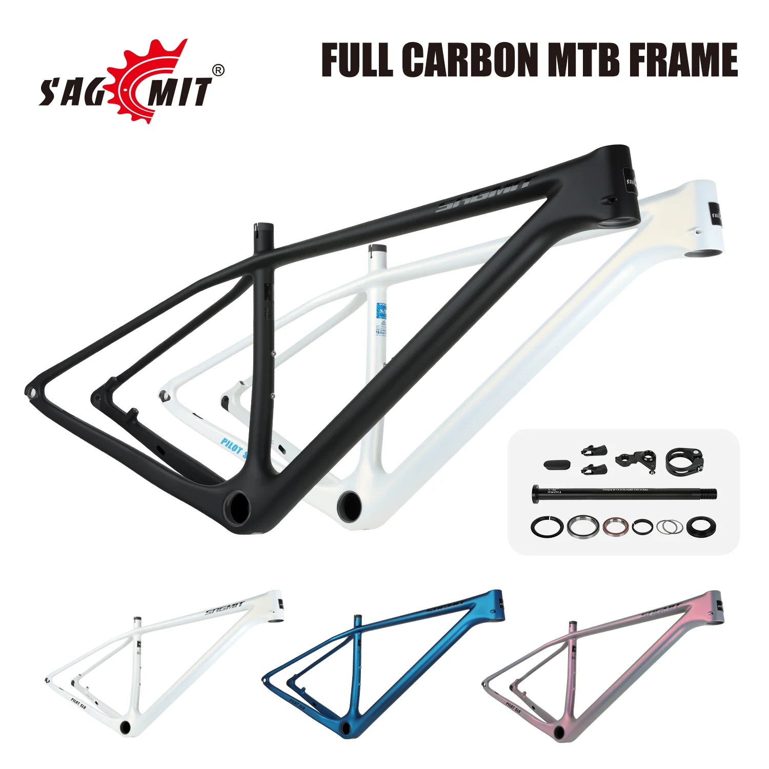 

SAGMIT 29-колесная полностью карбоновая рама MTB XC для беговых лыж, внутренняя маршрутизация, рама велосипеда из углеродного волокна, дисковый тормоз, 12x148 мм, повышение