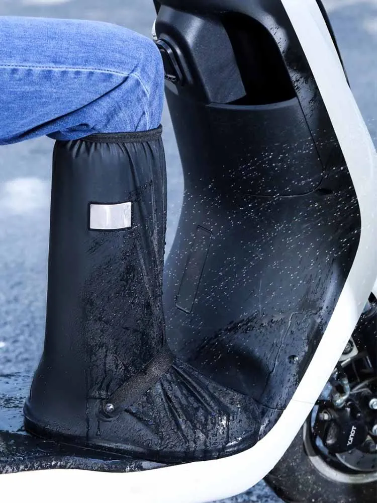 AliExpress NONE BLALION Rain Boot Shoe Cover High-tube Waterproof Shoes with Reflector Non-slip Shoes for Motorcycle Bike Rain Cover Men Women