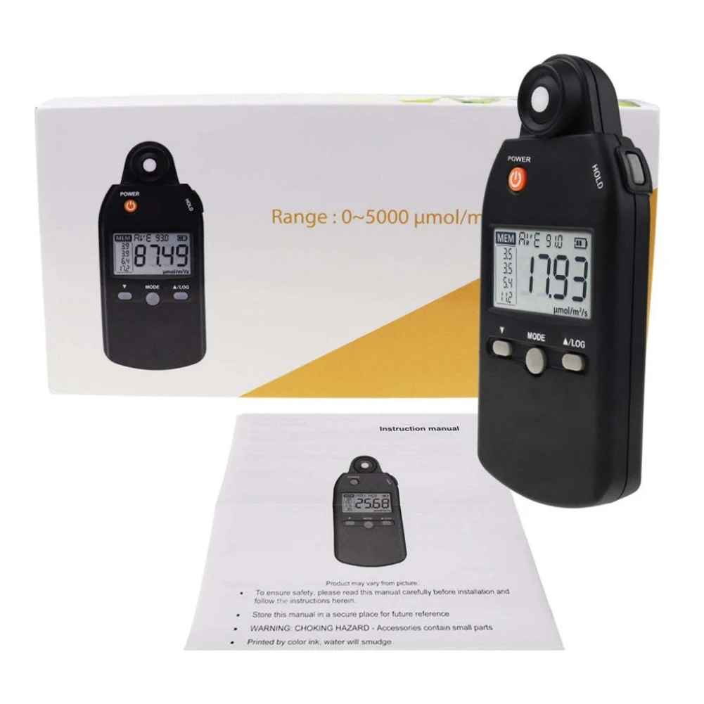 Light Intensity Radiometer for Scientific PAR Measurement in Botanical Research and LED Grow Light Performance Verification