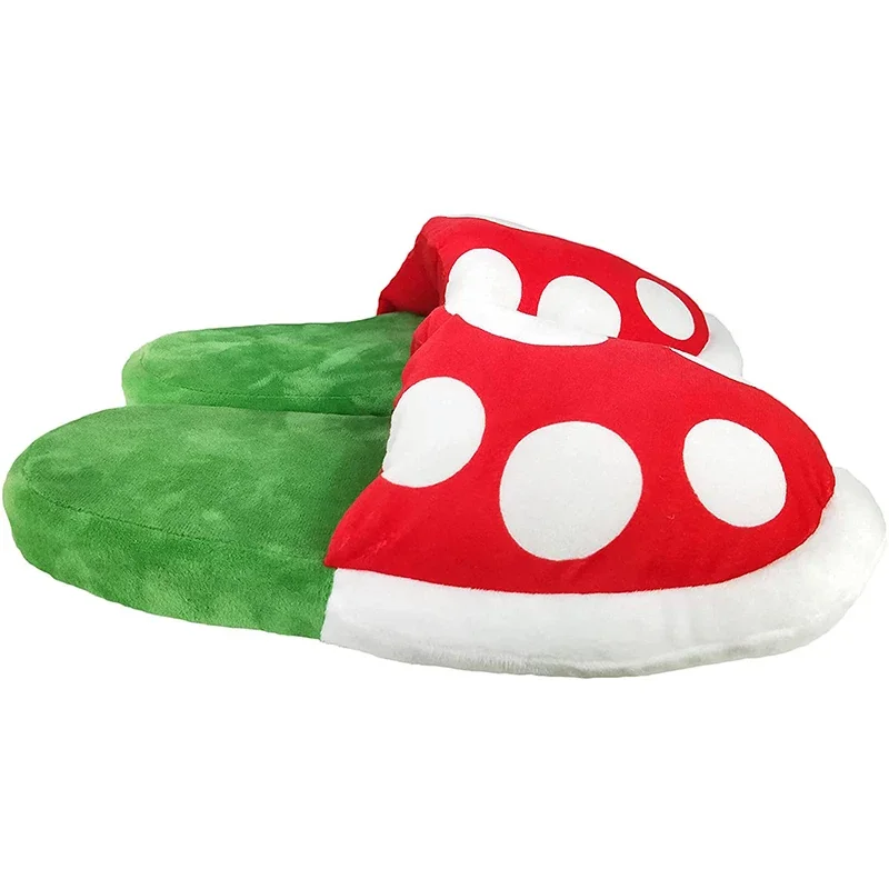 Super Marios Bros Piranha Plants Plush Slippers Kawaii Cartoon Keep Warm Anime Men Women Home Shoe Cosplay Costume Accessories