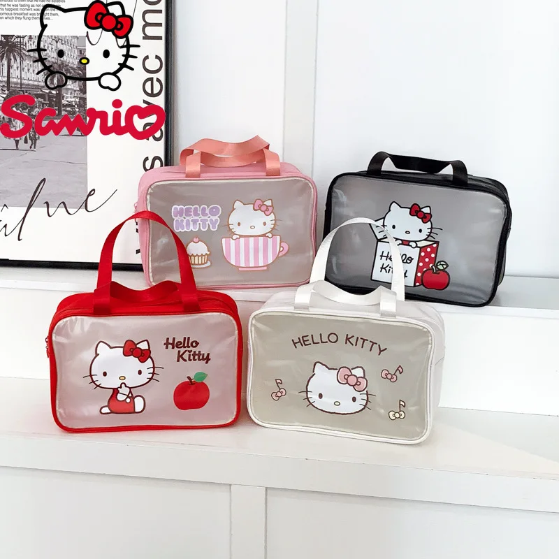

Sanrio 2025 New Handheld Makeup Bag Fashion High Quality Transparent Storage Bag Cartoon Versatile Cute Travel Storage Bag