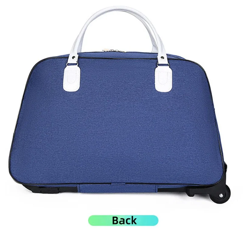 Imagem -03 - Bolsas de Viagem Dobráveis com Rodas Carrinho de Bagagem de Curta Duração Bolsa Impermeável Mala Oxford com Rodas Carrinho de Grande Capacidade