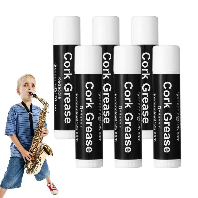 Cork Grease For Clarinet 6pcs Flute Cork Grease Tube Cleaning Care Product For Clarinet Saxophone Bass Clarinet Flute Supplies