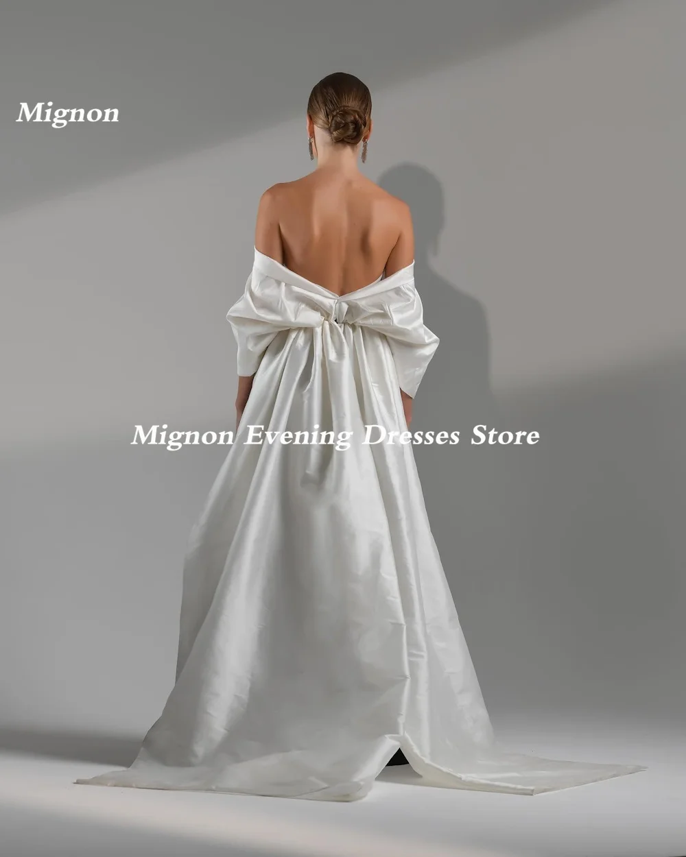 Mignon-vestido de satén con hombros descubiertos para mujer, traje de graduación con lentejuelas, largo hasta el suelo, Formal, con volantes, elegante, para fiesta de noche, 2023