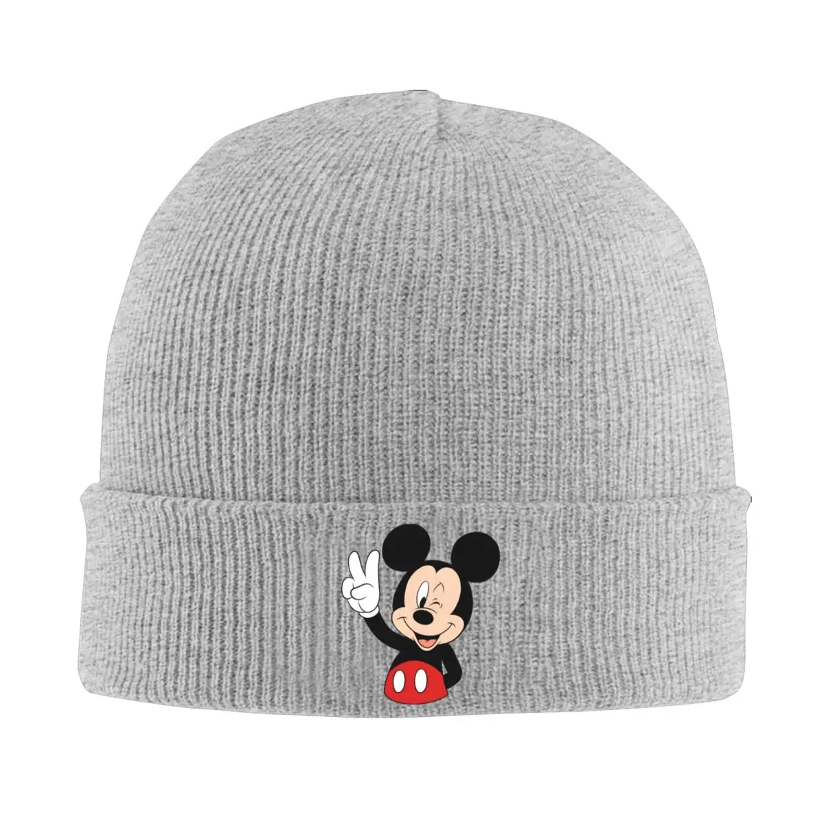 Mickey Mouse Yeah Cartoon Cute Knitted Caps for Women Men Beanies Autumn Winter Fashion Hats Acrylic Manga Anime Warm Caps