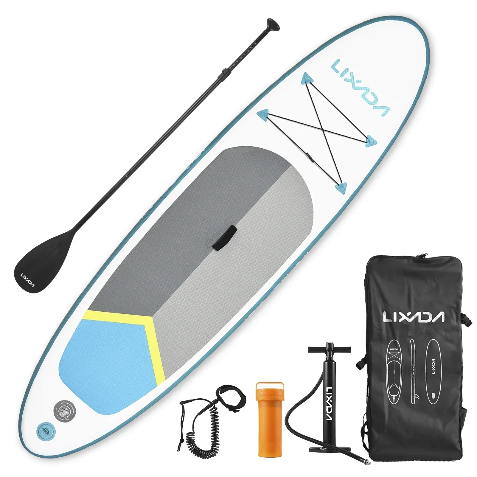 Inflatable Paddle Board Stand Up for Adult 6 Inch Thick SUP Paddleboard Water Sport Surf Set with Paddle Pump Backpack