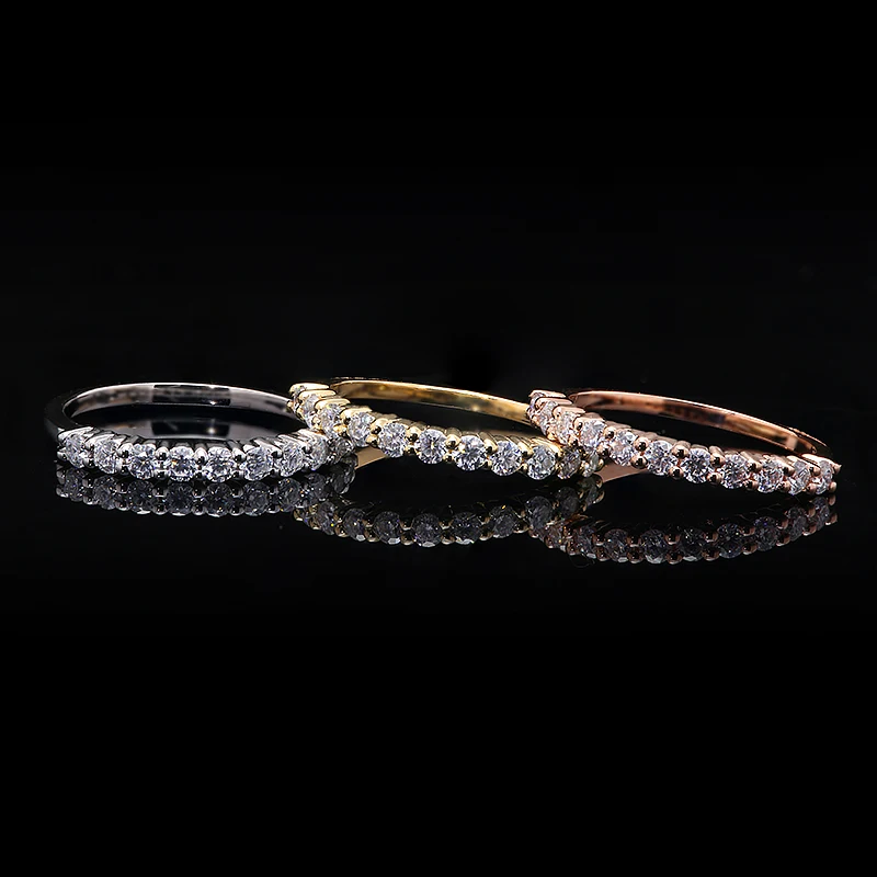 14k żółte złoto DEF kolor VS okrągły Cut Lab Grown diamentowy pierścionek zaręczynowy obrączka CVD HPHT biżuteria dla kobiet