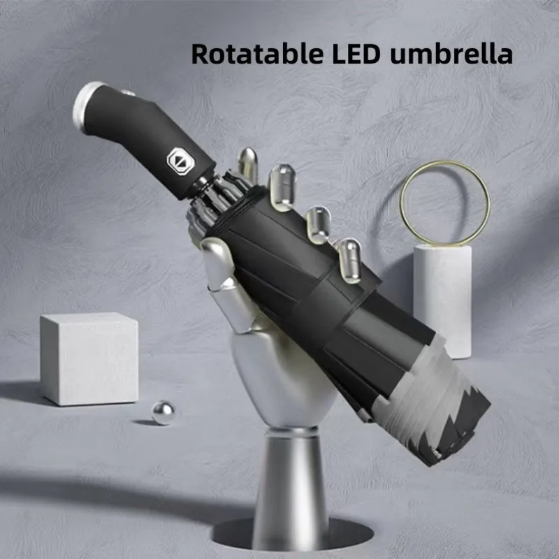 Rotatable LED Umbrella New Automatic Reflective Strip Car Umbrella For Chery Tiggo 7 Pro 8 4 5 3 2 T11 5X Amulet Fora QQ IQ