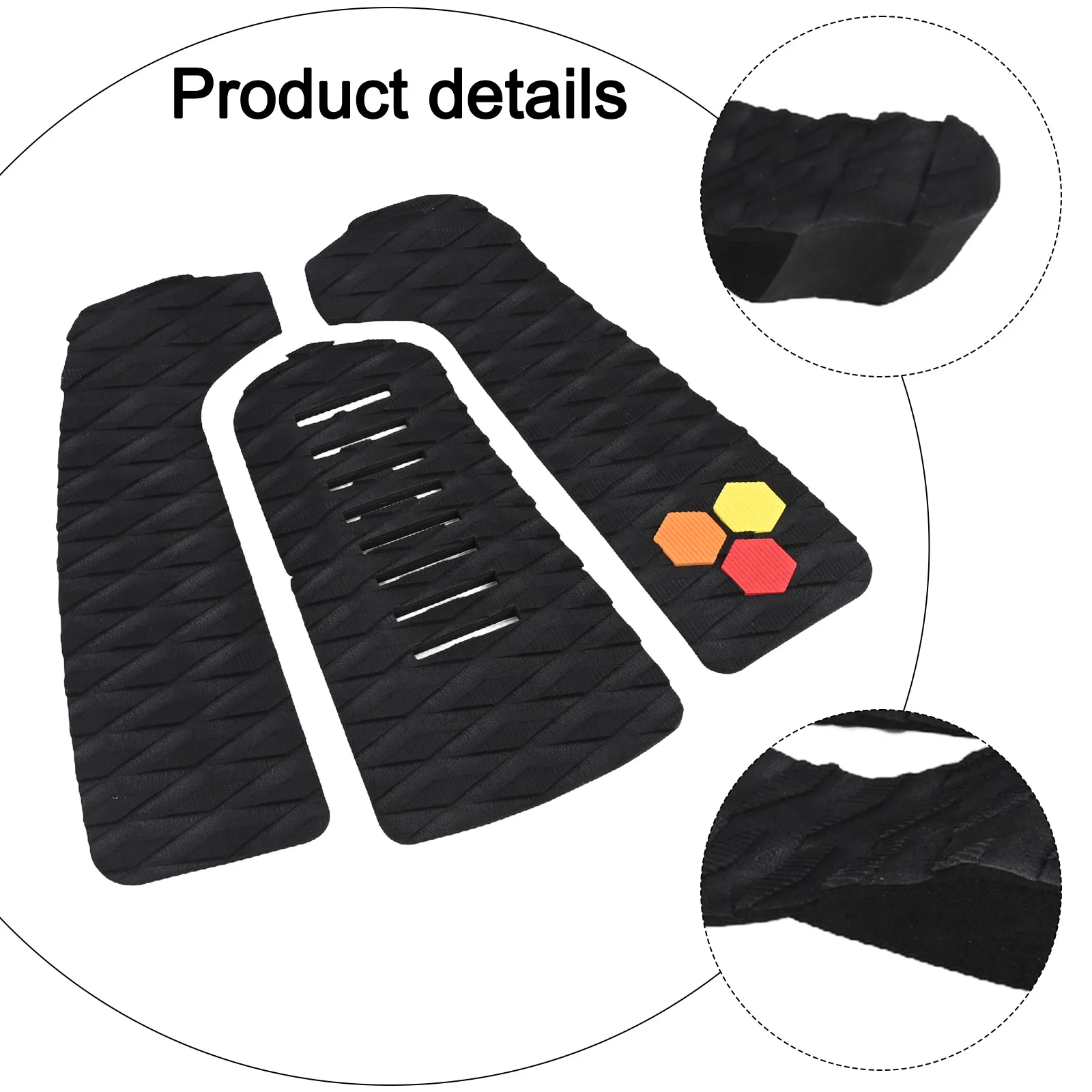 1 Set EVA Anti-Skid Surfboard Pads Surfing Surf Tail Pads Deck Grip Traction Pad Water Sports Surfing Accessories