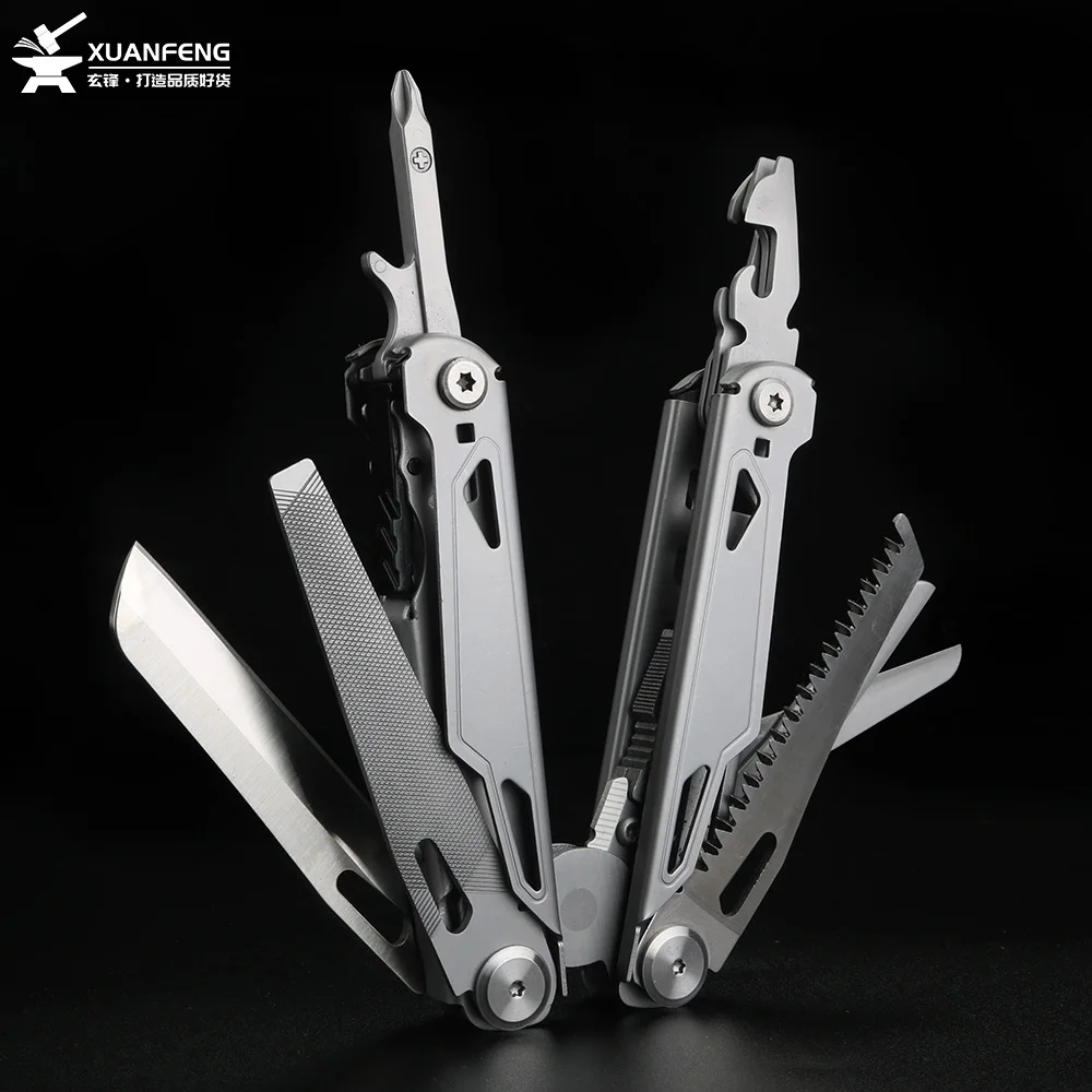 28 in 1 outdoor all steel folding tool pliers camping equipment EDC pocket worker Multi functional pliers