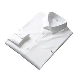 Chemise à manches longues pour homme, tenue décontractée en soie Non repassable, couleur unie, broderie Business, chemisier Harmont, Slim Fit, printemps