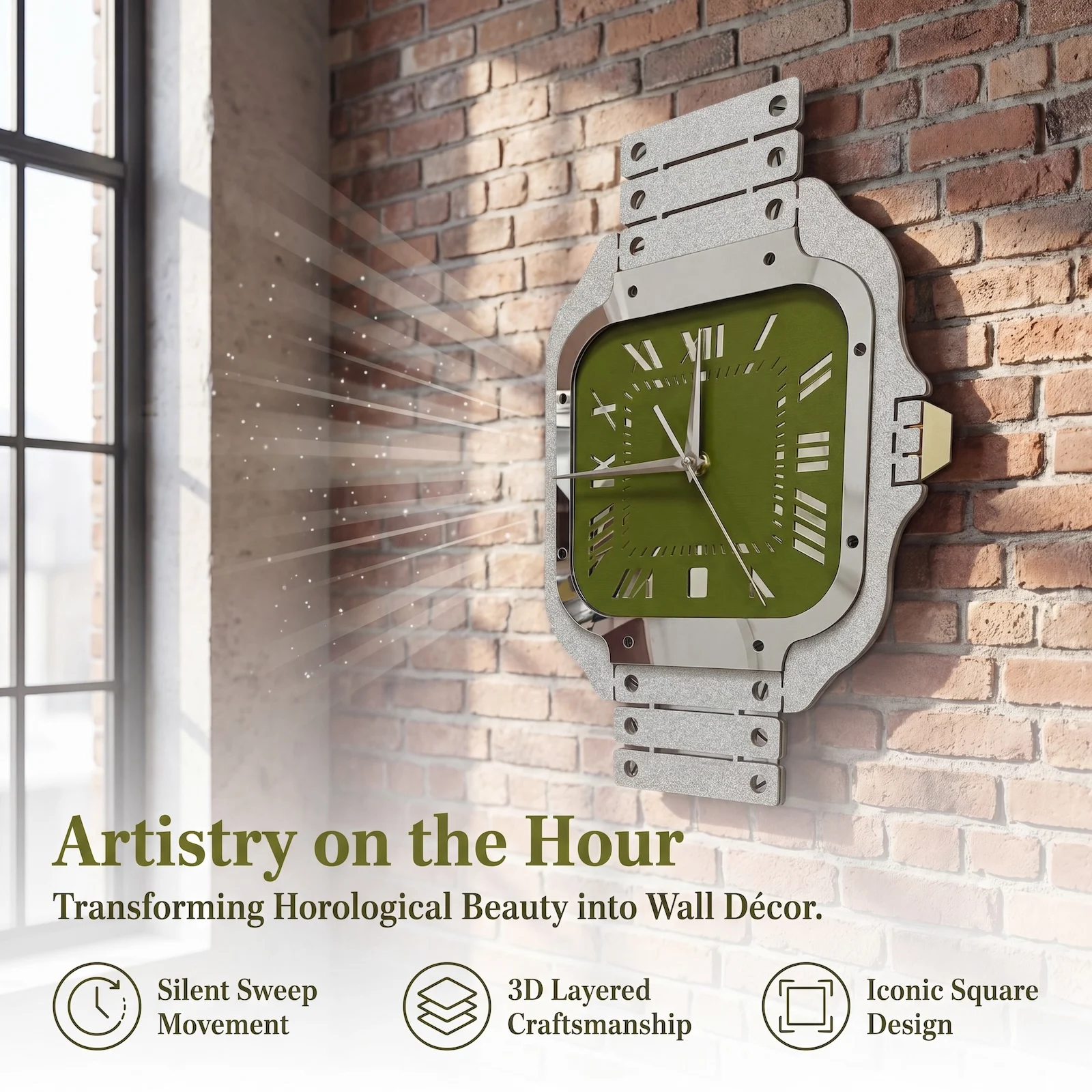 ساعة حائط على شكل ساعة يد بقرص - مراجعة Luxury Watch House وسعره