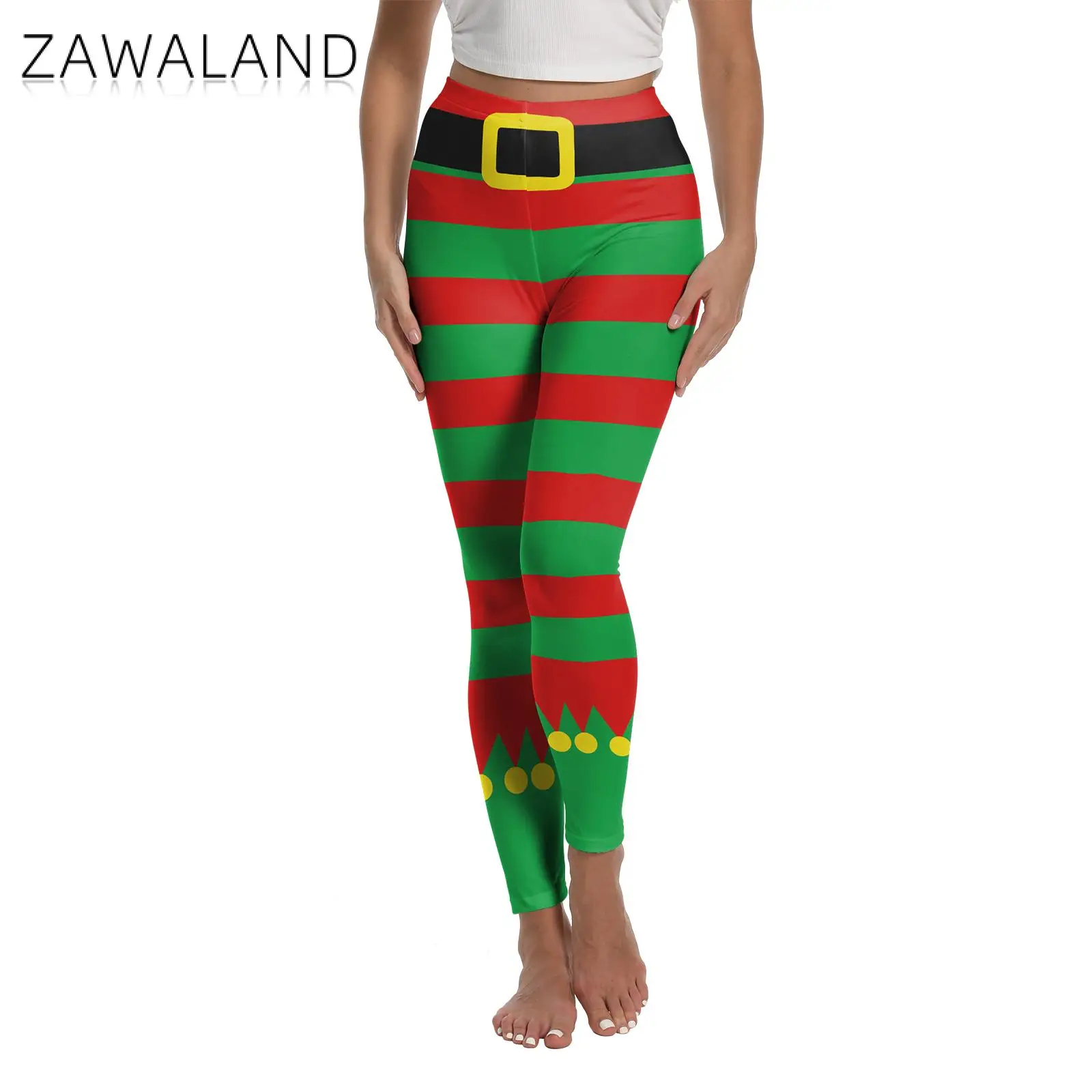 Zawaland คริสต์มาสครอบครัวจับคู่เสื้อผ้าปีใหม่คริสต์มาส Elf เครื่องแต่งกายผู้หญิงผู้ชายเสื้อผ้าชุดเสื้อกางเกงชุดหมวก