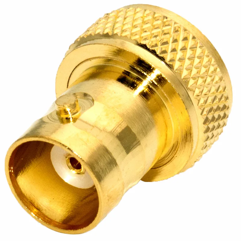 1 Stück vergoldeter BNC-Buchsenadapter auf SMA-Buchse, runder RF-Stecker für BaoFeng UV-5R FD-880 – Detail 4