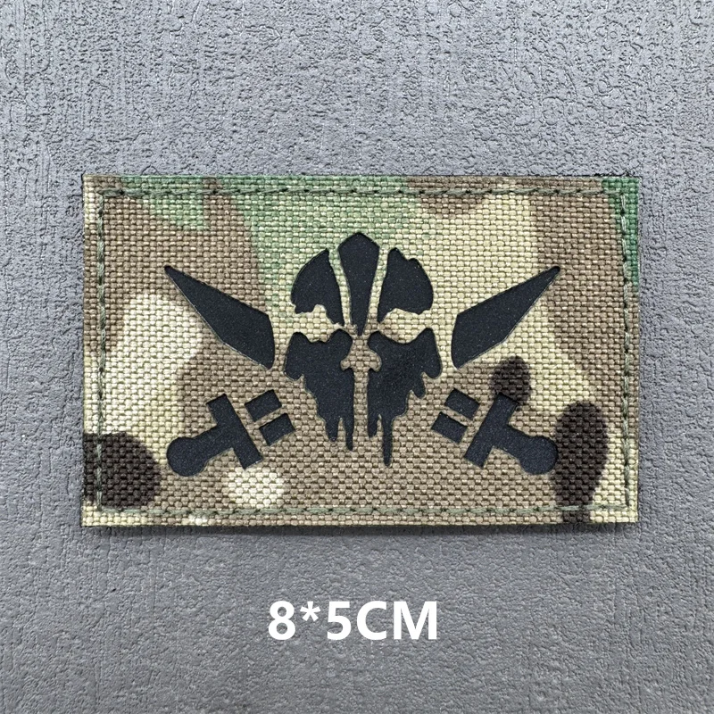 Multicam IR Patches Lasergeschnittene Morale-Taktische Patches für Rucksack, Weste, Kleidung, Outdoor-Abzeichen, Klett-Reflektierende Abzeichen – Detail 10