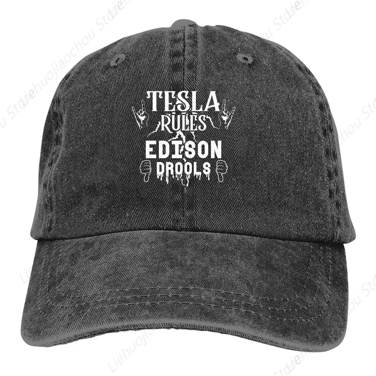 Tesla Rules Baseball Caps Peaked Cap Great Inventor Edison Sun Shade Hats for Men Women