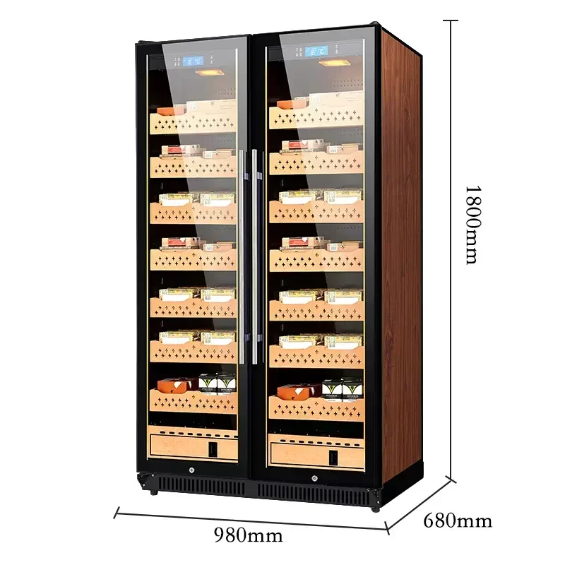 3800 Cigars Double Door Big Cigars Capacity Spanish Cedar Shelves Cigar Cabinet Humidors