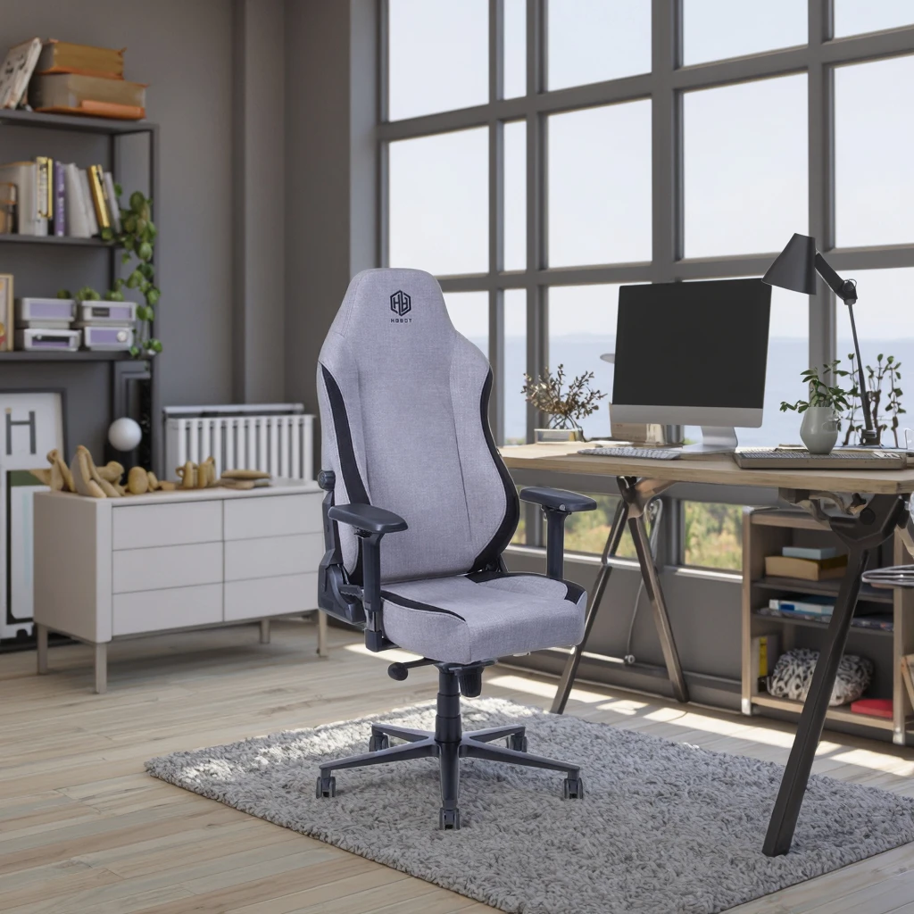 

Hobot Custom Built Fabric Cockpit Magnetic Headrest & Lumbar Support Recliner Gaming Chair