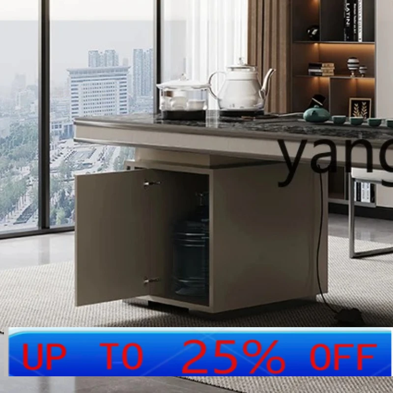 

LH light luxury rock plate tea table and chair combination modern simple reception large plate tea table