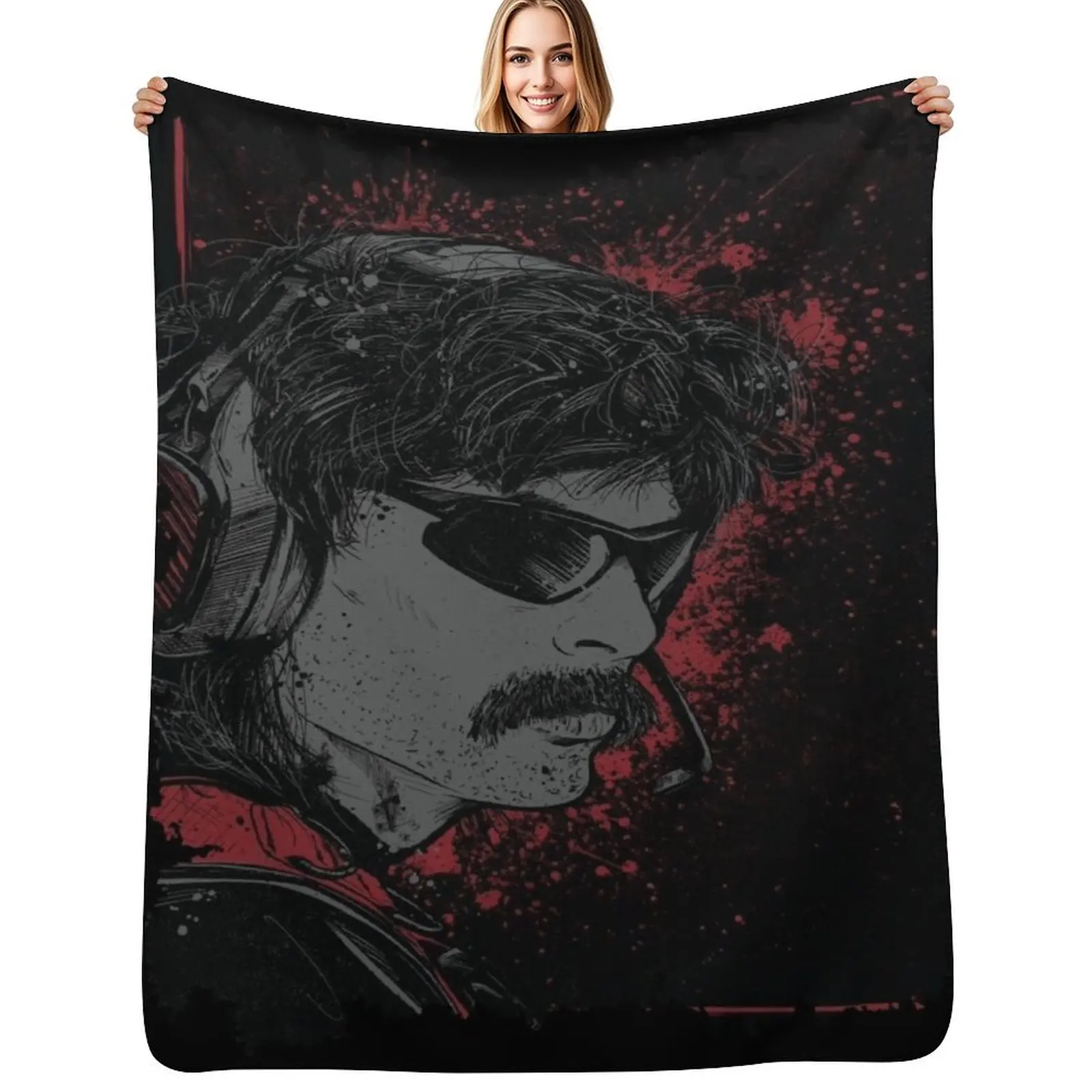 

Dr Disrespect Violence Speed Momentum Throw Blanket Large funny gift Thermals For Travel Custom Blanket