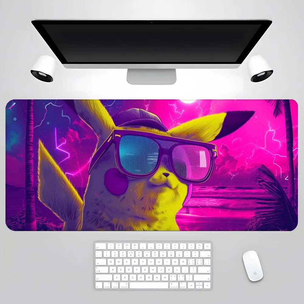 Pokemon Pikachu Mouse Pad Gamer Pc Gaming Accessories Rubber Mat XXL Deskmat Mats Keyboard Cabinet Mause Laptops