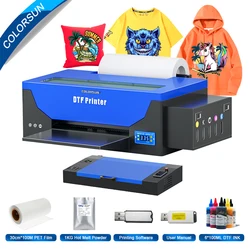 Colorsun A3 R1390 DTF Printer impresoras dtf a3 Printer with oven For T-Shirt Jeans Hoodies For All Fabric