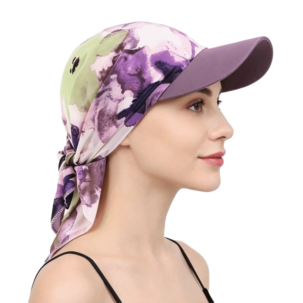 Pre-Tie Headscarf Headscarf Hat Sun Protection Lightweight Chemo Headwear Flower Print Breathable Headwraps Available All Year