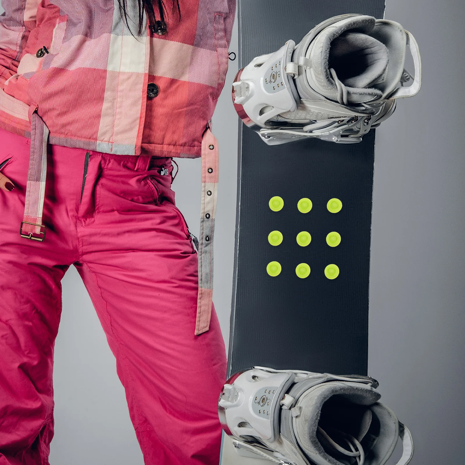 

30Pcs Snowboard Anti Slip Grip Pads Silicone Durable Stomping Pads Self Adhesive Snowboard Foot Mat Snow Ski Snowboarding