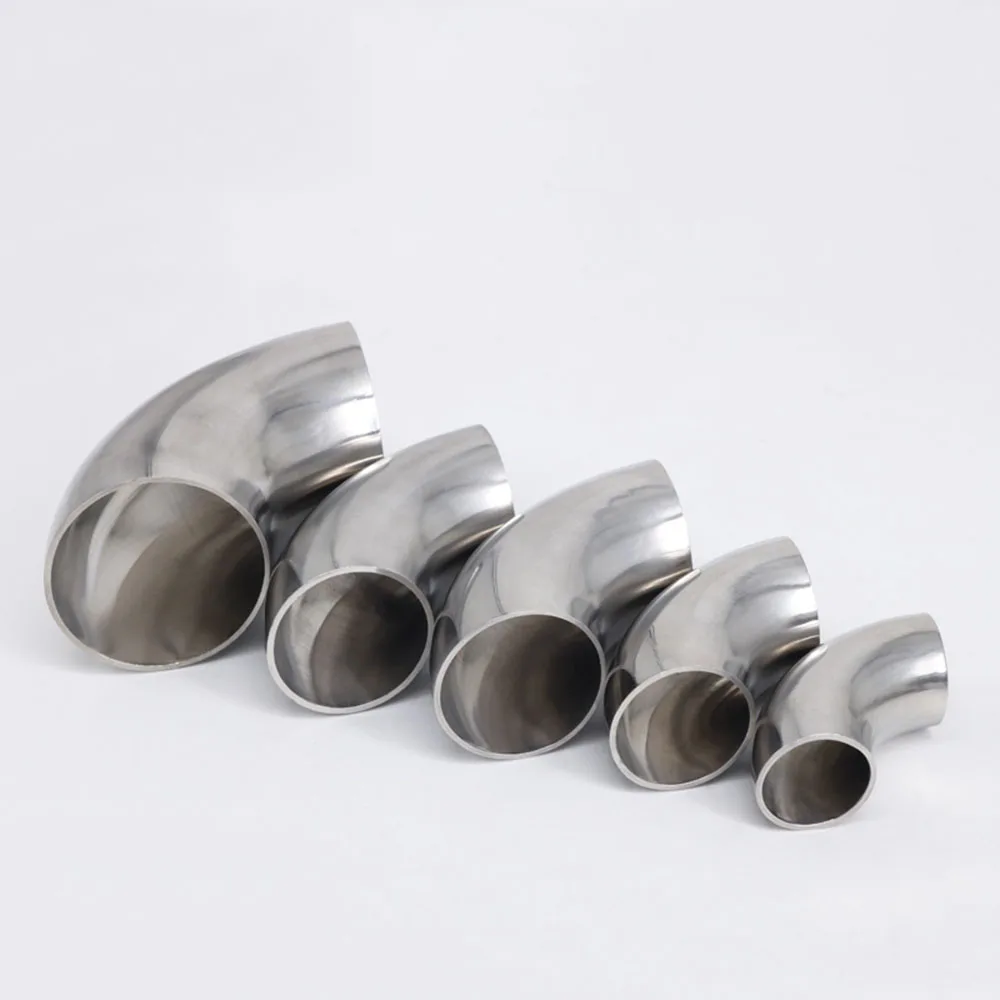 

57mm/63mm/76mm OD Sanitary Butt Weld 90 Degree Elbow Bend Pipe 304 stainless steel Fitting For Home brew Wine Beer