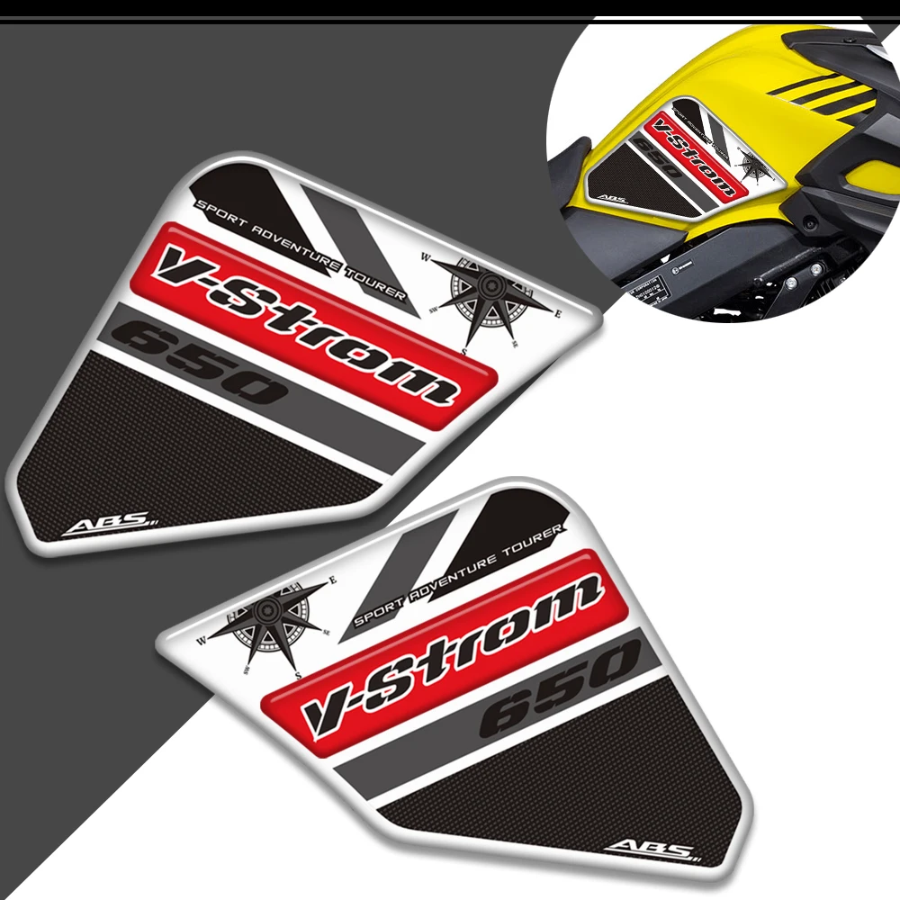 For Suzuki V STROM VSTROM DL 650 XT Adventure Tank Pad Protector Trunk Luggage Cases Stickers Fuel Oil Kit