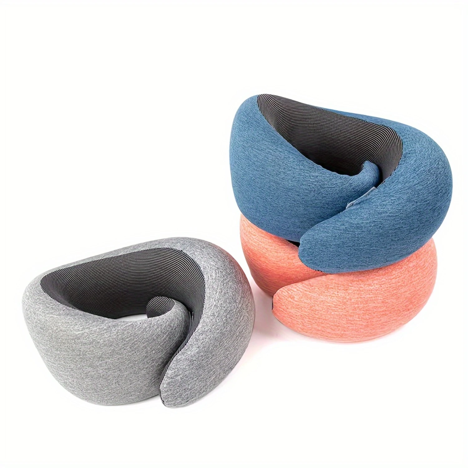 

2 PCS U-Shaped Memory Foam Neck Pillows - Lightweight and Breathable - Suitable for Travel, Office, Car, and Rest Areas