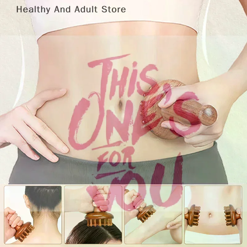 

Многофункциональная древесная терапевтическая массажная расческа, массажер для головы, натуральное дерево, круглый зуб, гуаша, скребковый массажер для тела