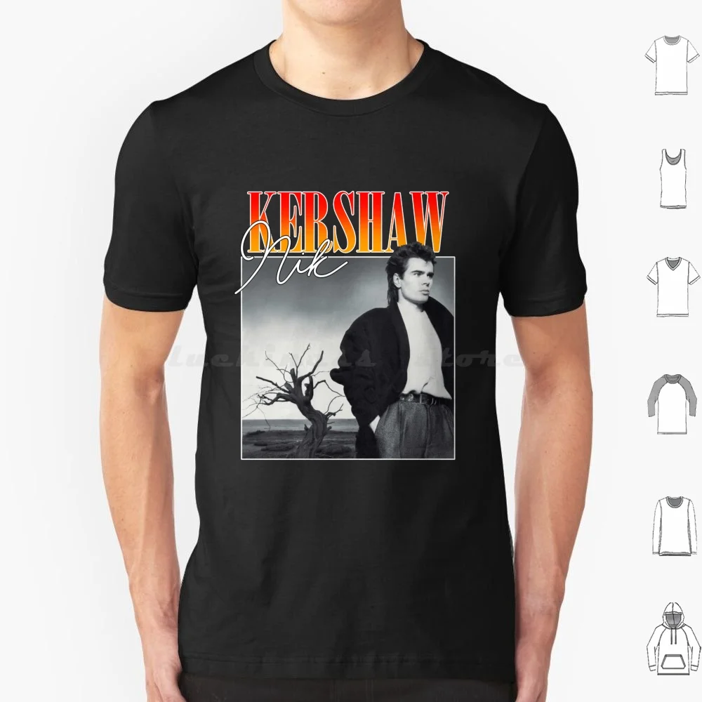 Camiseta estilo vintage Nik Kershaw tamanho grande 100% algodão Nik Kershaw vintage anos 80