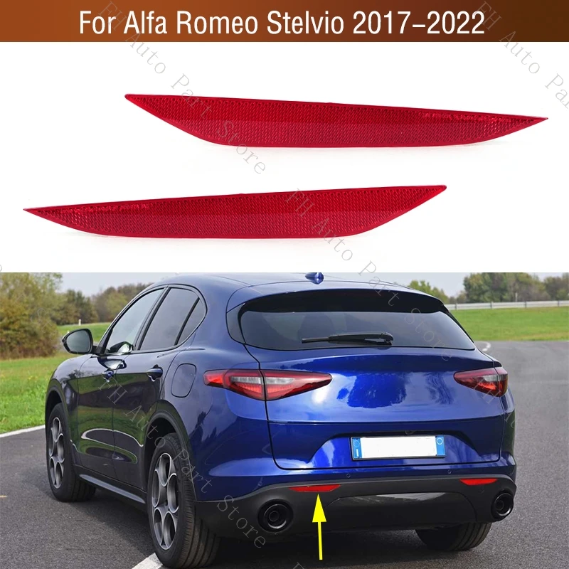 For Alfa Romeo Stelvio 2017 2018 2019 2020 2021 2022 Rear Bumper Reflector Lamp Brake Light 50553181 50553182