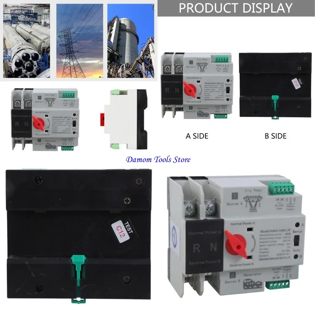 

57BE Generator Changeover Switches 2P 100A Double Power Automatic Transfer Switches