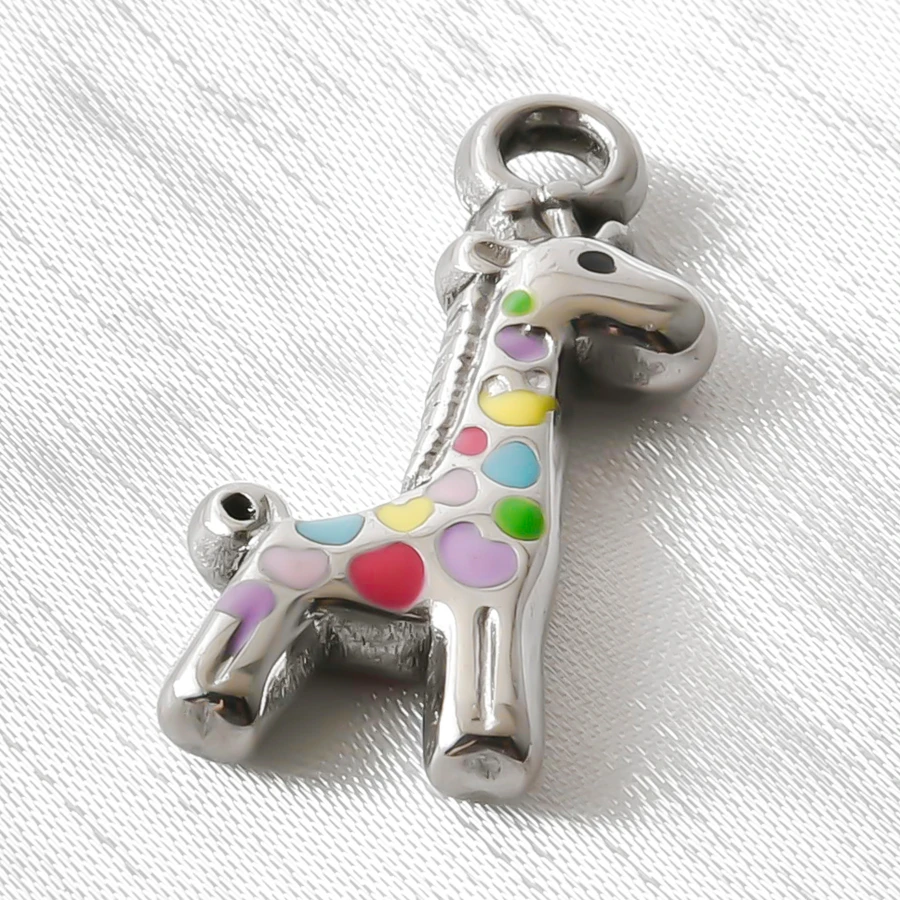 10pcs Cute Kawaii 3D Tiny Animal Silver Charms Alpaca Elephant Koala Pendant Trendy Jewelry Accessories For Earrings Bag Charms view 6