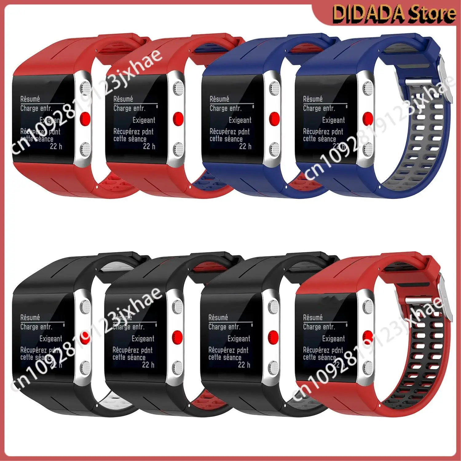N82R Zachte siliconen horlogeband Vervanging horlogeband Polsband voor Polar V800 slimme armband met gereedschap