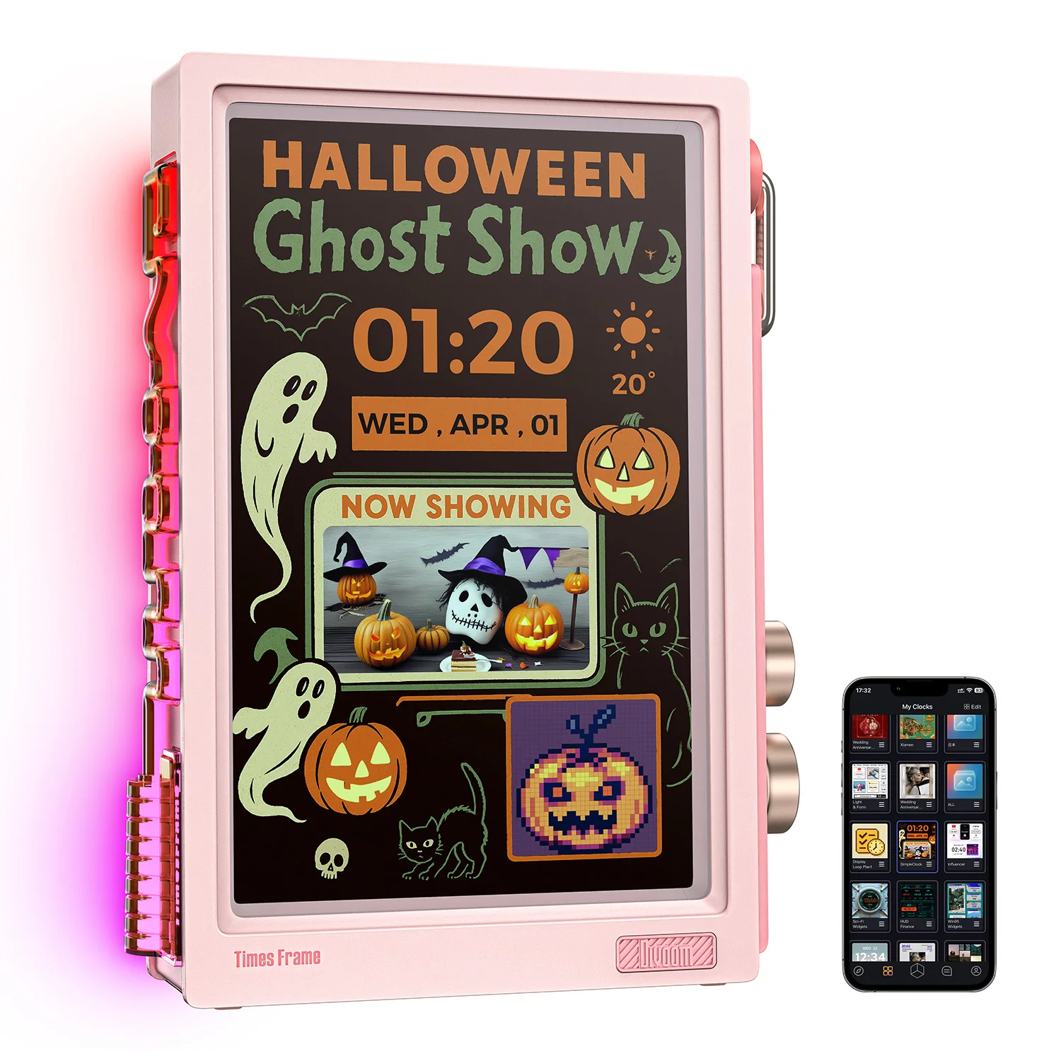 

Divoom Times Frame 10.1'' Gaming Screen WiFi Smart HD Pixel Display, DIY Clock, Crypto/Stock Ticker, Weather Calendar Desk Gift