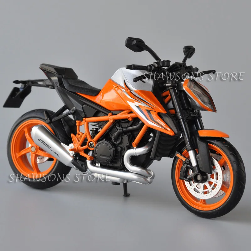 

Литая под давлением модель мотоцикла в масштабе 1:12, игрушки KTM 1290 SuperDuke R, миниатюрная копия спортивного велосипеда, официальная лицензия