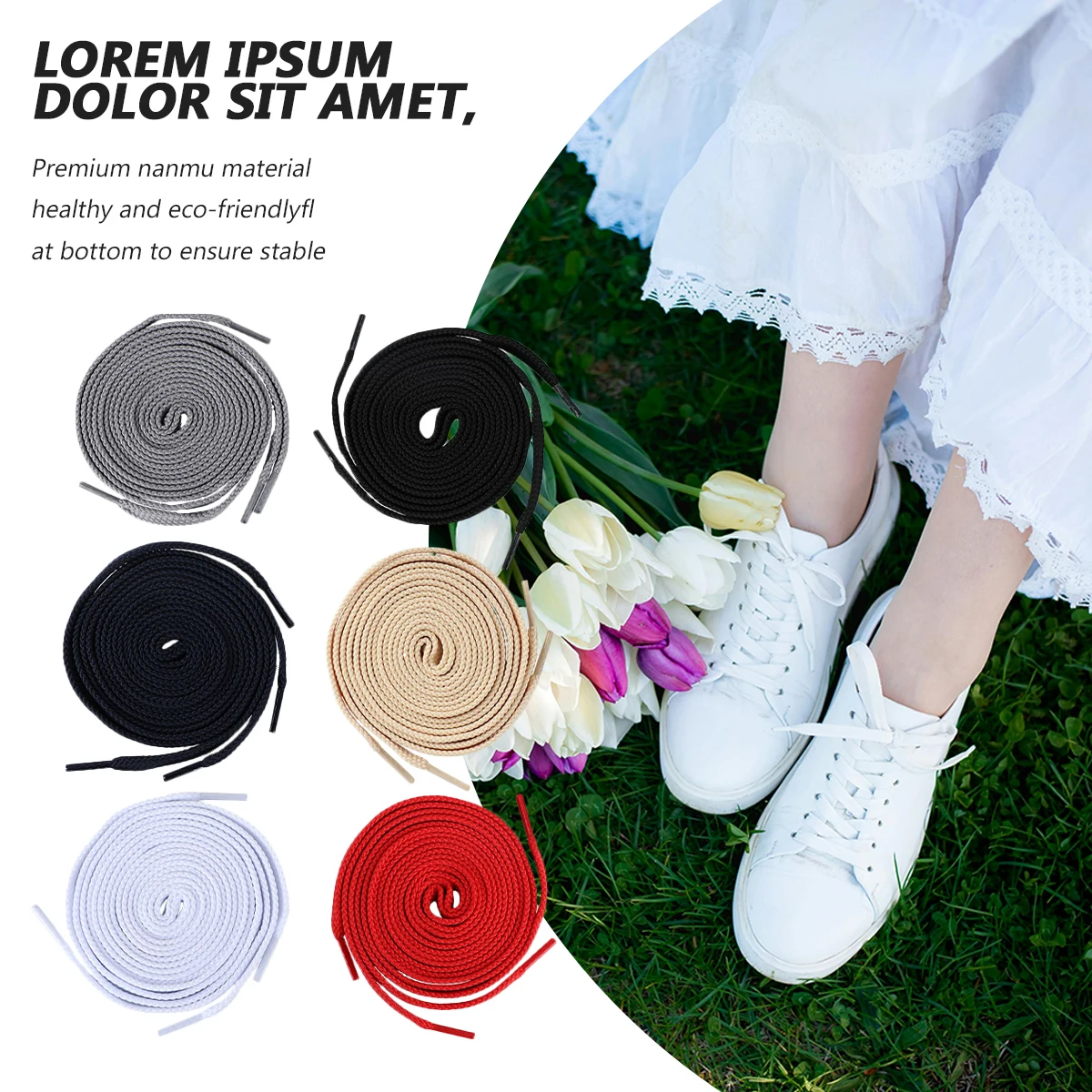 6 أزواج من أربطة الحذاء المتينة للأحذية الرياضية غير الرسمية، رباط حذاء عملي مضاد للإيقاف، بديل رباط حذاء عملي