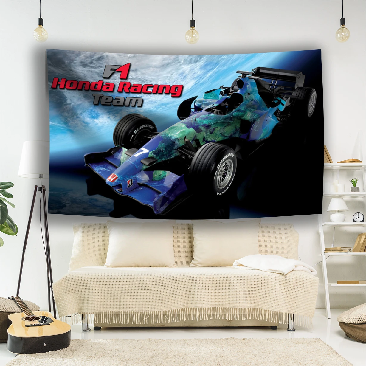 

Racing Tapestry Banner Cool Car Club Student Dormitory Bedside Hanging