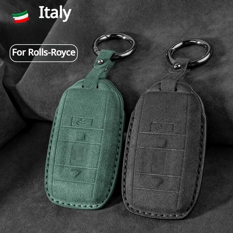 

Rolls-Royce Key Pouch - Alcantara Suede Car Key Case Cover Fob For Ghost, Cullinan, Phantom, Wraith, Dawn Protector Accessories