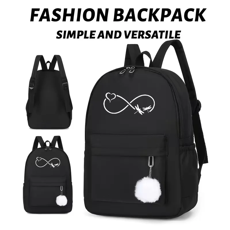 

This large-capacity, casual, and versatile backpack is perfect for back-to-school season. It features a simple dragonfly print a